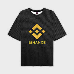 Футболка оверсайз мужская БИНАНС ЛОГО CARBON BINANCE LOGO, цвет: 3D-принт