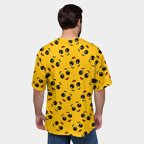 Мужская футболка оверсайз FORTNITE BANANA FACE PATTERN ФОРТНАЙТ ЛИЦО БАНАНА / 3D-принт – фото 4