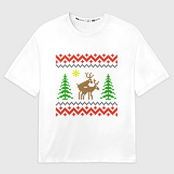 Футболка оверсайз мужская Олени sexy, цвет: 3D-принт