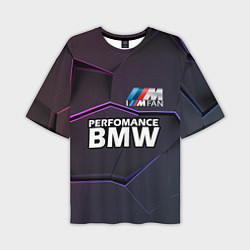 Футболка оверсайз мужская BMW Perfomance, цвет: 3D-принт