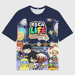 Футболка оверсайз мужская Toca Life: Персонажи, цвет: 3D-принт
