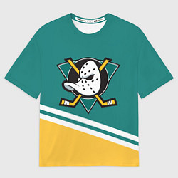 Футболка оверсайз мужская Анахайм Дакс, NHL, цвет: 3D-принт