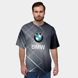 Футболка оверсайз мужская BMW Logo, цвет: 3D-принт — фото 2