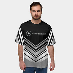 Футболка оверсайз мужская Mercedes-Benz Текстура, цвет: 3D-принт — фото 2