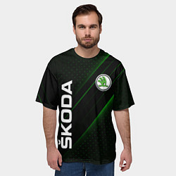 Футболка оверсайз мужская SKODA, ШКОДА, цвет: 3D-принт — фото 2