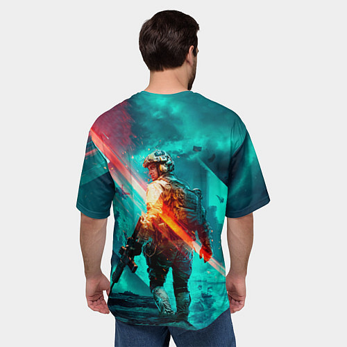 Мужская футболка оверсайз Battlefield 2042 игровой арт / 3D-принт – фото 4