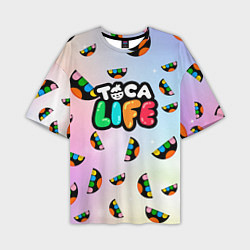 Мужская футболка оверсайз Toca Life: Smile Logo