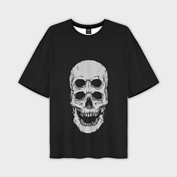 Мужская футболка оверсайз Terrible Skull