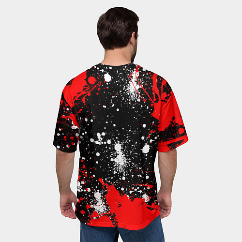 Мужская футболка оверсайз Free Fire: Брызги и капли красок / 3D-принт – фото 4