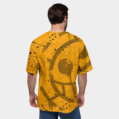 Мужская футболка оверсайз ONE PIECE ПИРАТЫ ЛОГО / 3D-принт – фото 4