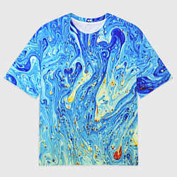 Футболка оверсайз мужская Сползающие краски, цвет: 3D-принт