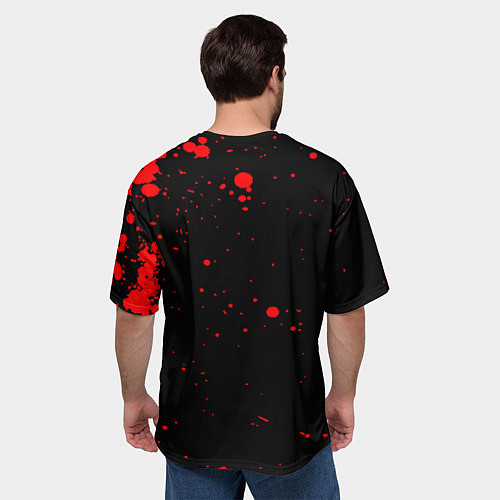 Мужская футболка оверсайз WITHER SKELETON / 3D-принт – фото 4