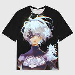 Футболка оверсайз мужская Венецианская девушка Nier automata 2b, цвет: 3D-принт
