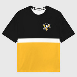 Футболка оверсайз мужская Питтсбург Пингвинз НХЛ, цвет: 3D-принт