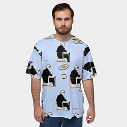 Футболка оверсайз мужская Годжо паттерн, цвет: 3D-принт — фото 2