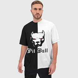 Футболка оверсайз мужская Pit Bull боец, цвет: 3D-принт — фото 2