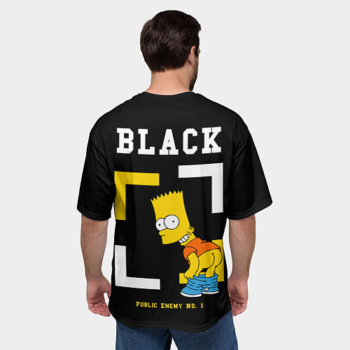 Мужская футболка оверсайз Симпсоны х ON BLACK / 3D-принт – фото 4