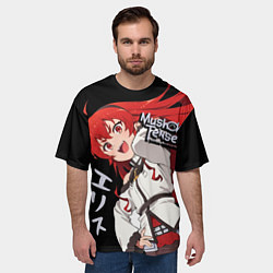 Футболка оверсайз мужская Реинкарнация безработного - Эрис Бореас Грейрат,, цвет: 3D-принт — фото 2