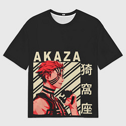 Футболка оверсайз мужская Клинок демонов Akaza, цвет: 3D-принт
