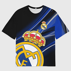 Футболка оверсайз мужская РЕАЛ МАДРИД ГЕОМЕТРИЯ СПОРТ, цвет: 3D-принт