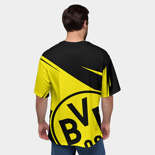 Мужская футболка оверсайз BORUSSIA BVB 09 LOGO / 3D-принт – фото 4