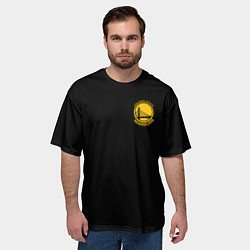 Футболка оверсайз мужская GOLDEN STATE WARRIORS BLACK STYLE, цвет: 3D-принт — фото 2