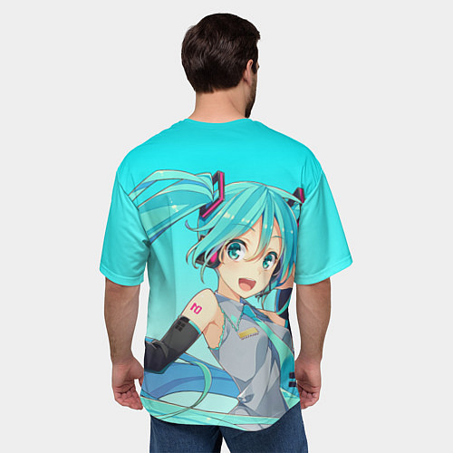Мужская футболка оверсайз Hatsune Miku Мику Хацунэ / 3D-принт – фото 4