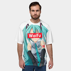 Футболка оверсайз мужская Waifu - Hatsune Miku, цвет: 3D-принт — фото 2