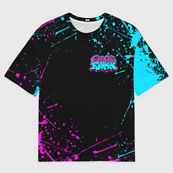 Мужская футболка оверсайз FRIDAY NIGHT FUNKIN NEON COLORS НЕОНОВЫЕ БРЫЗГИ