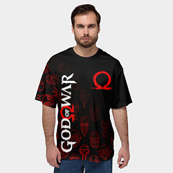 Футболка оверсайз мужская GOD OF WAR HEROES ГЕРОИ, цвет: 3D-принт — фото 2