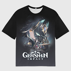 Футболка оверсайз мужская ГенШин - игра с открытым миром, цвет: 3D-принт