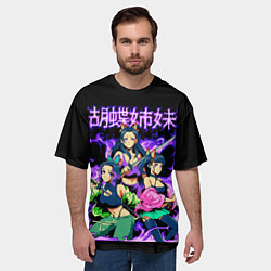 Футболка оверсайз мужская Шинобу Канаэ кочо столп бабочки клинок, цвет: 3D-принт — фото 2