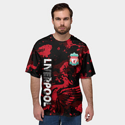 Футболка оверсайз мужская Ливерпуль, Liverpool, цвет: 3D-принт — фото 2