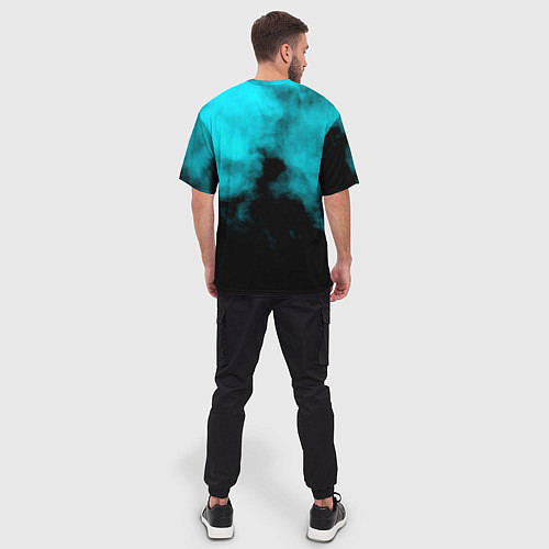 Мужская футболка оверсайз Мэттью Беллами бирюзовый туман Muse / 3D-принт – фото 4