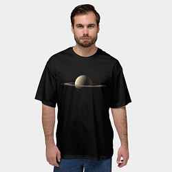 Футболка оверсайз мужская Красавец Сатурн, цвет: 3D-принт — фото 2