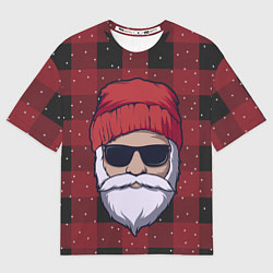 Футболка оверсайз мужская SANTA HIPSTER САНТА ХИПСТЕР, цвет: 3D-принт