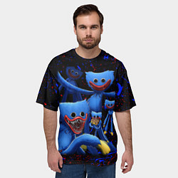 Футболка оверсайз мужская Huggy Wuggy: Players, цвет: 3D-принт — фото 2