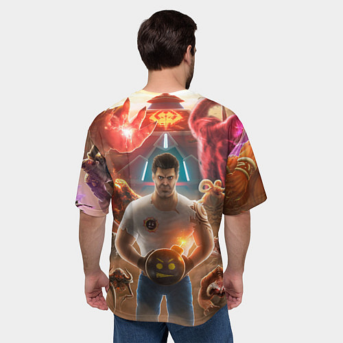 Мужская футболка оверсайз Serious Sam Игровые персонажи Босы / 3D-принт – фото 4