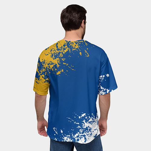 Мужская футболка оверсайз ЧЕЛСИ, БРЫЗГИ КРАСОК / 3D-принт – фото 4