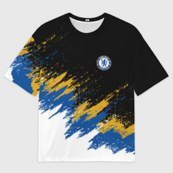 Футболка оверсайз мужская CHELSEA БРЫЗГИ КРАСОК, цвет: 3D-принт