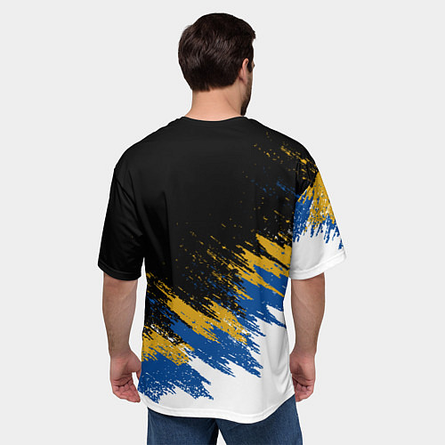 Мужская футболка оверсайз CHELSEA БРЫЗГИ КРАСОК / 3D-принт – фото 4