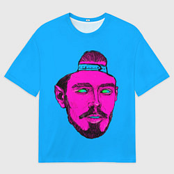 Футболка оверсайз мужская Многознаал в кепке, цвет: 3D-принт