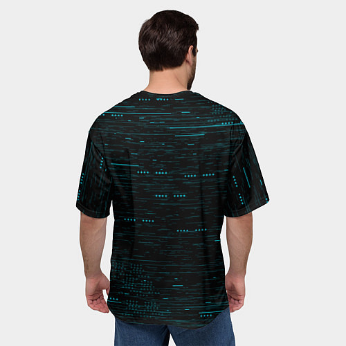 Мужская футболка оверсайз DEAD SPACE АЙЗЕК КЛАРК НЕОН МЁРТВЫЙ КОСМОС / 3D-принт – фото 4