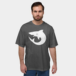 Футболка оверсайз мужская Кархародоны цвет ордена, цвет: 3D-принт — фото 2