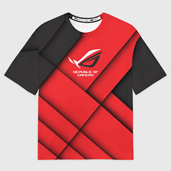 Футболка оверсайз мужская ROG - republic of gamers, цвет: 3D-принт
