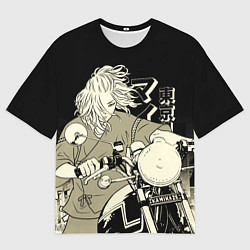 Футболка оверсайз мужская Токийские мстители: Майки на мотоцикле, цвет: 3D-принт