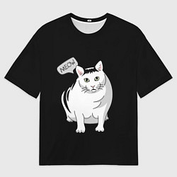 Футболка оверсайз мужская КОТ БЕНДЕР МЕМ, цвет: 3D-принт