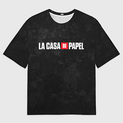 Футболка оверсайз мужская БУМАЖНЫЙ ДОМ ЛОГО СЕРИАЛА, цвет: 3D-принт