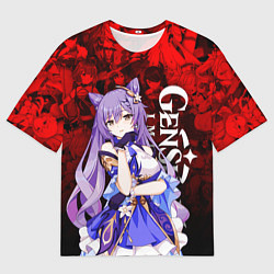 Мужская футболка оверсайз GENSHIN IMPACT KEQING ГЕНШИН ИМПАКТ КЭ ЦИН