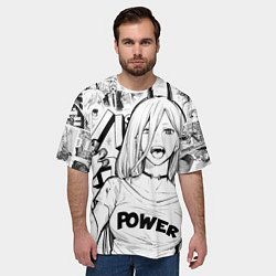 Футболка оверсайз мужская Power - Chainsaw-Man, цвет: 3D-принт — фото 2